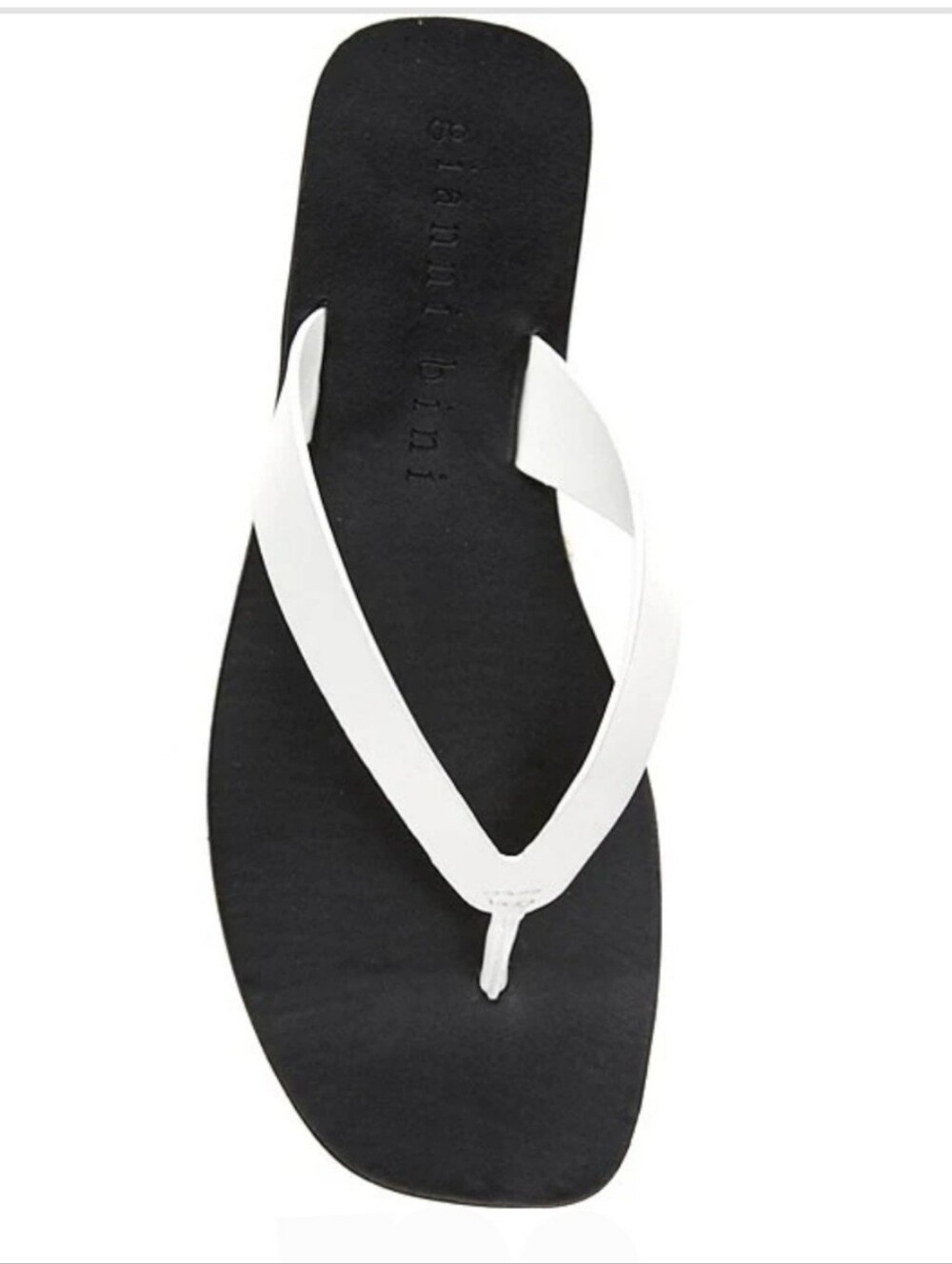 Gianni Bini Thong Sandals 10 White Leather Steffan Casual Effortless New $50